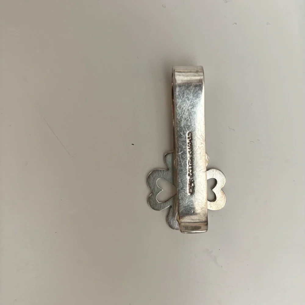 Sterling Silver 4 leaf clover imported money clip. Accessory